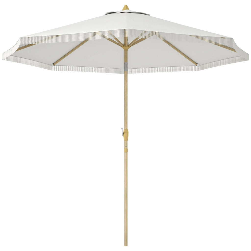 Ombrellone da giardino inclinabile ¨C zephmum ¨C ?265x244cm bianco