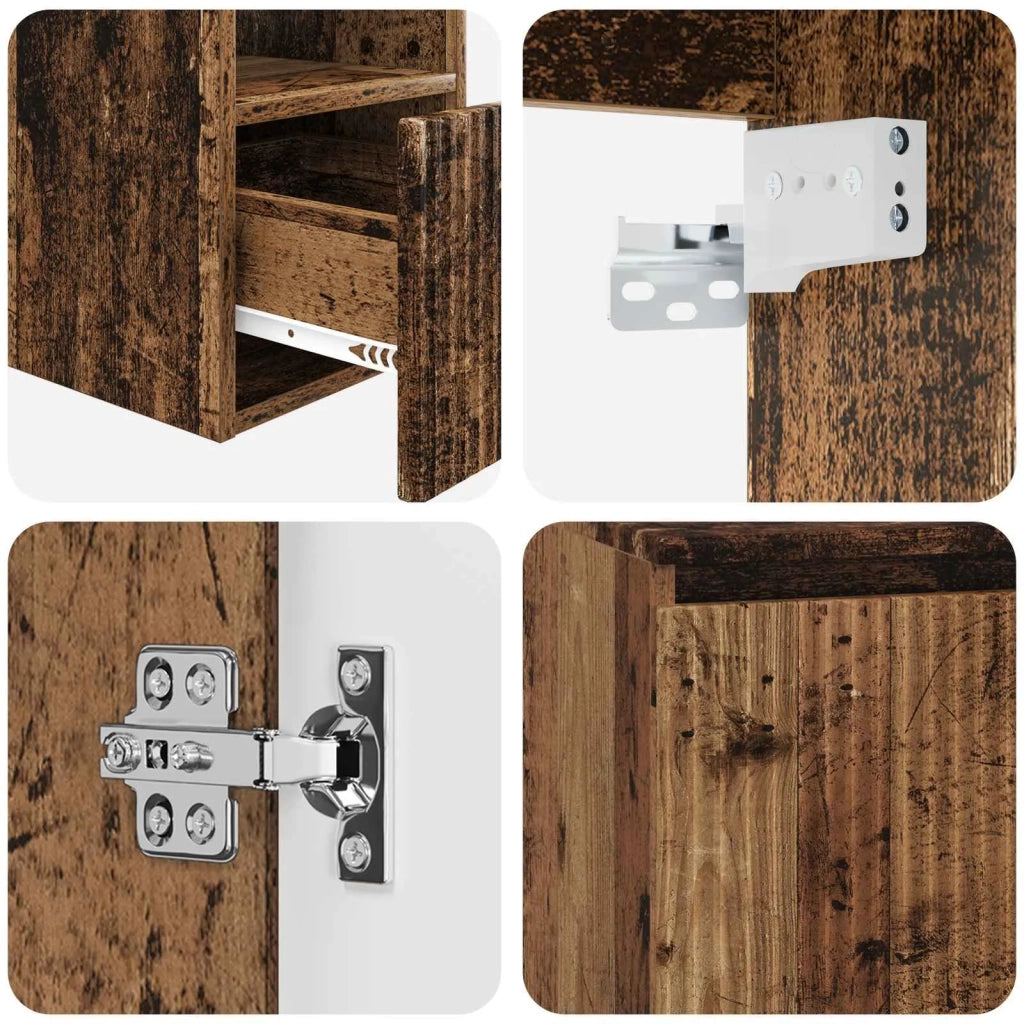 Set di mobili per il bagno 2 pz Legno antico 3404112