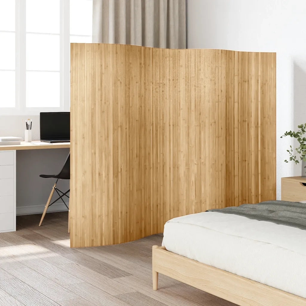Pannello Divisore per la Stanza | Paravento | Divisorio Ambienti in Bamb¨´ Naturale Larghezza 250 cm Altezza 165 cm