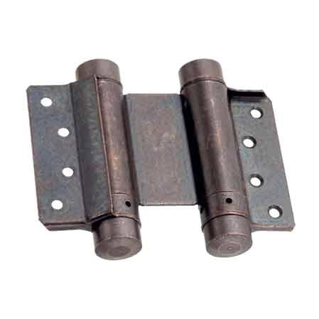 CERNIERA A MOLLA DOPPIA AZIONE 100 mm - Bronzata - 2 pezzi