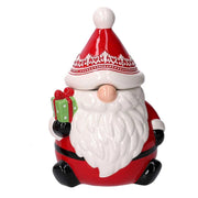 Barattolo ceramica babbo natale rosso cm 18x16h26,8