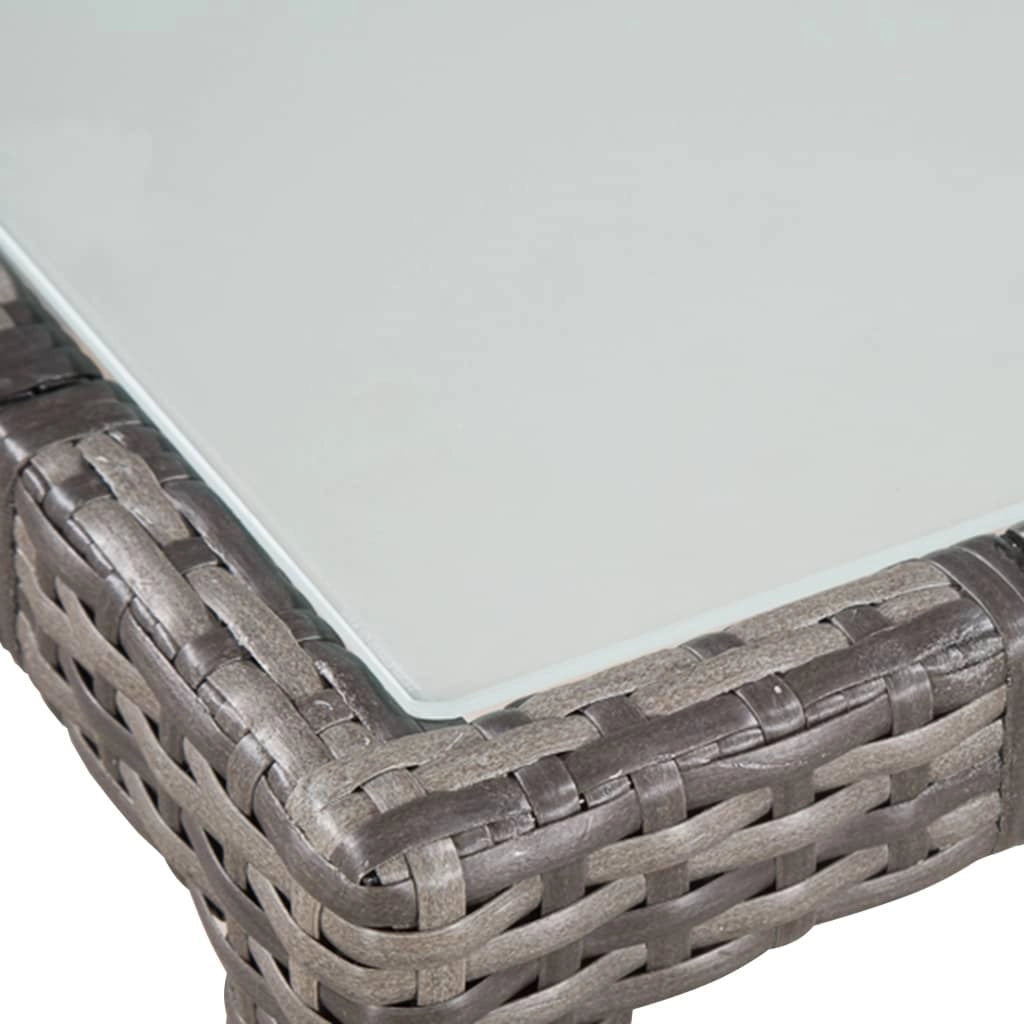 Set da pranzo da giardino 7 pezzi e cuscini in resina intrecciata grigia 02_0014819