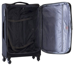 Trolley Valigia Media Morbida in Poliestere 4 Ruote TSA Ravizzoni Gin Tonic Nera