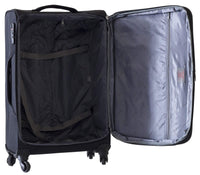 Trolley Valigia Grande Morbida in Poliestere 4 Ruote TSA Ravizzoni Gin Tonic Nera