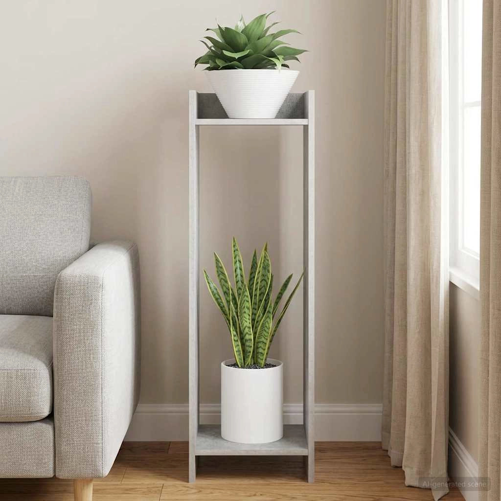 Supporto per piante Grigio Cemento 30 x 30 x 100 cm 899568