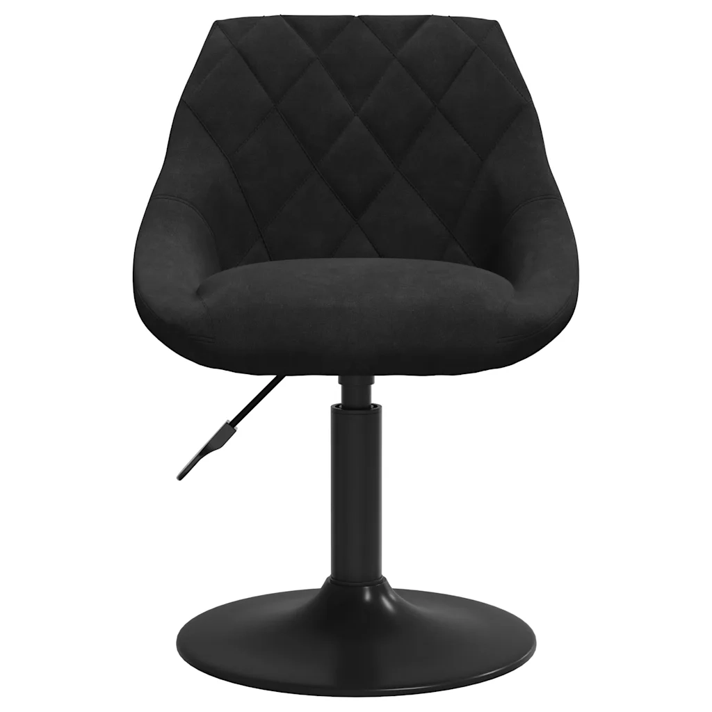 Sedie da Pranzo Girevoli 4 pz Nere in Velluto cod mxl 57094