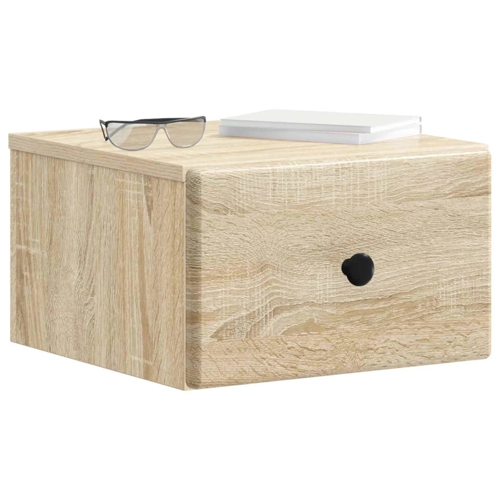Mobiletto da notte a muro Rovere Sonoma 34,5 x 33 x 20 cm 899109