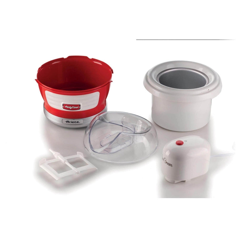 Macchina per fare il gelato 12W, capacità 1,5L, tempo preparazione 30 minuti - Rosso