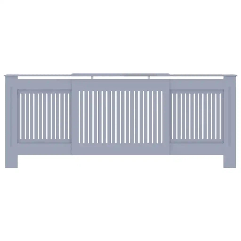 vidaXL Copertura per radiatori 2 pcs Grigio (142-205) x 20.5 x 81.5 cm