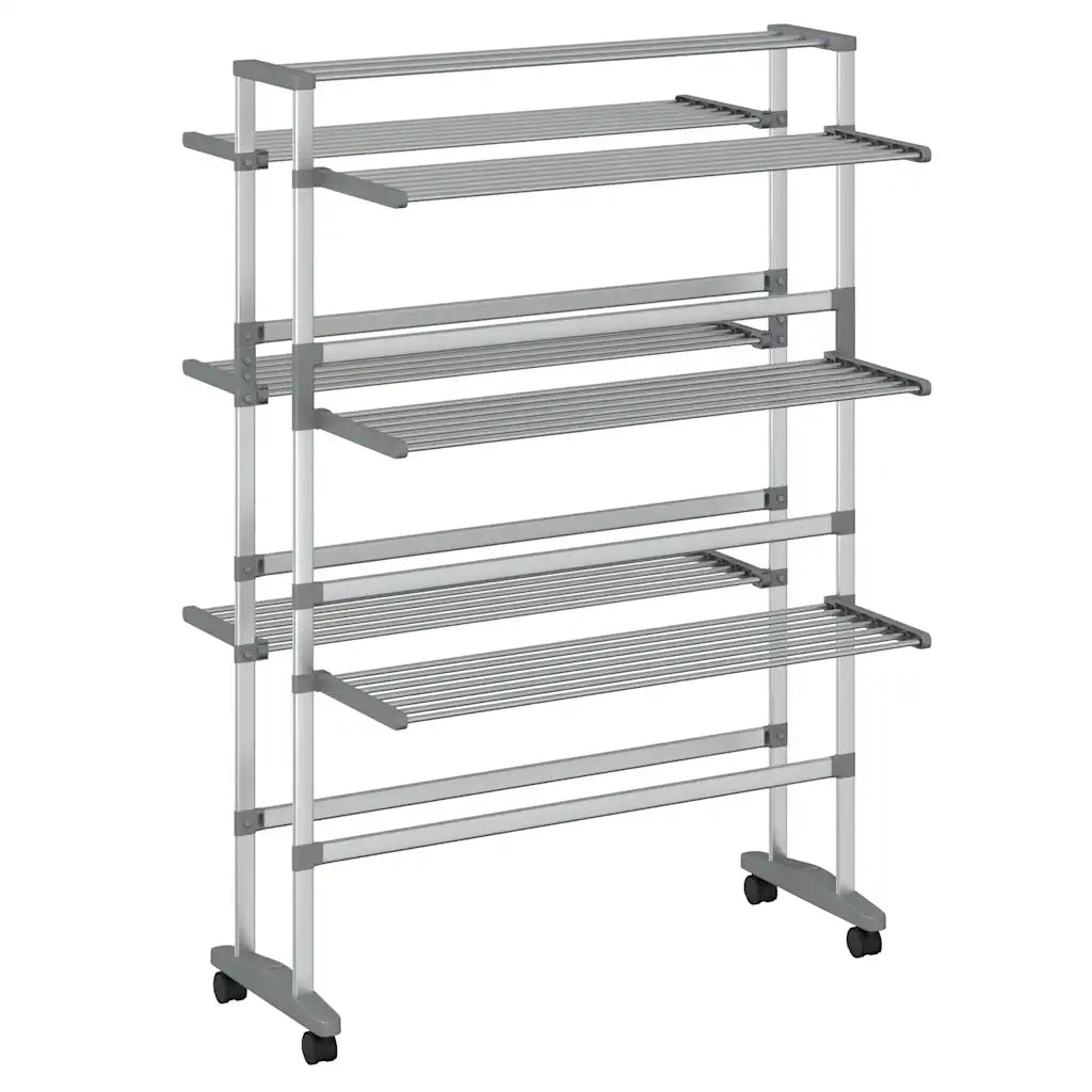Stendibiancheria con Ruote 89x64x129 cm in Alluminio 154603