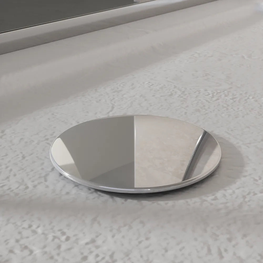 Piatto doccia 80x80 semicircolare effetto pietra bianco in acrilico altezza slim | Petra