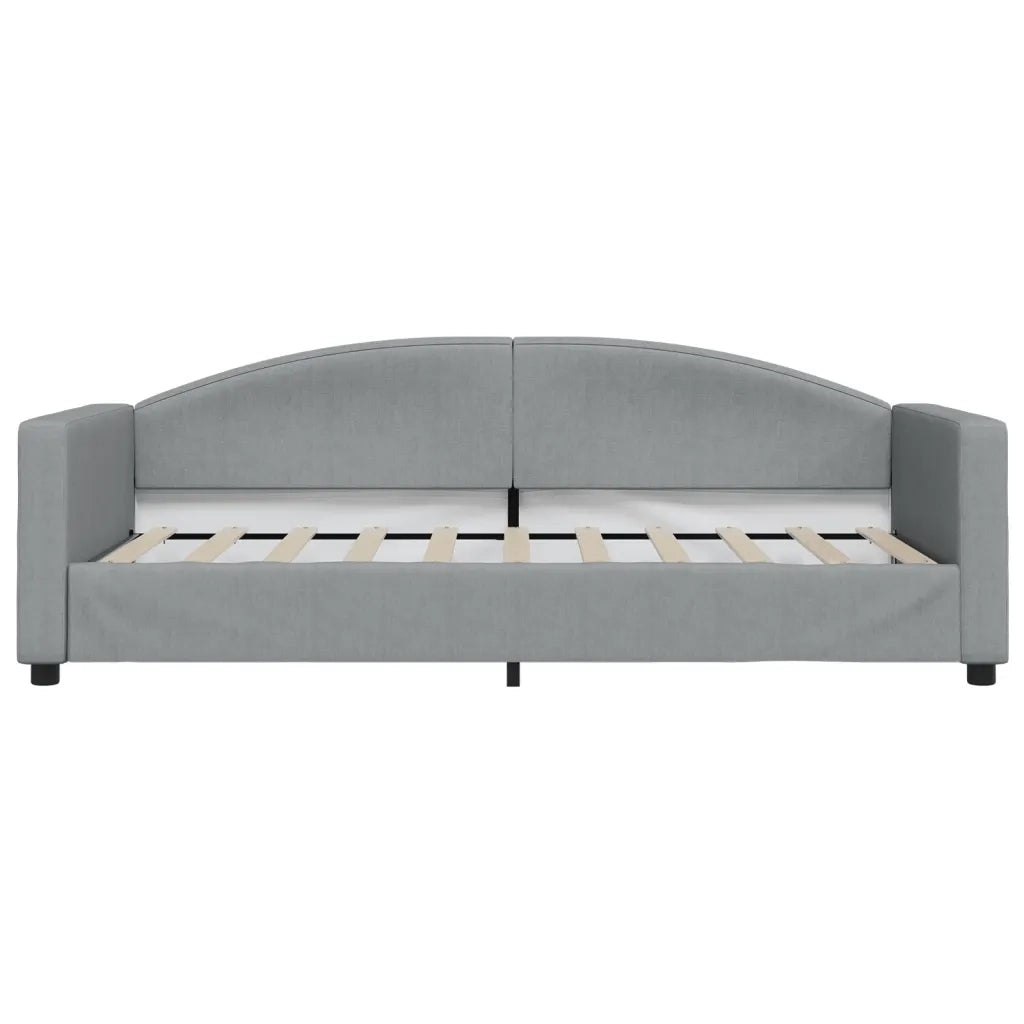 Divano Letto con Materasso Grigio Chiaro 90x190 cm in Tessuto 3197180