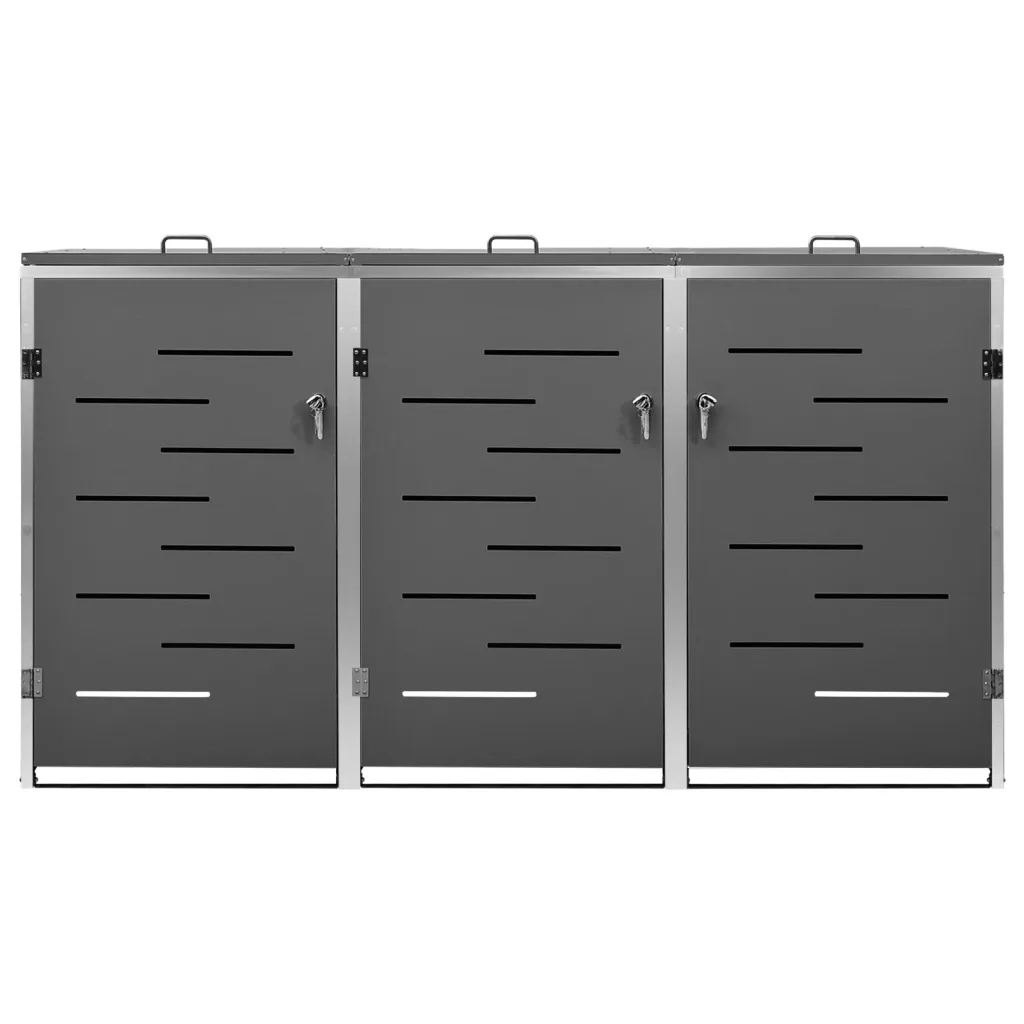 Copribidone per Spazzatura Singolo 69x77,5x112,5cm Acciaio Inox 149556