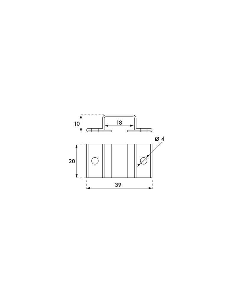 Contropiastra da avvitare per chiavistello piatto art. 256, 20 mm – THIRARD
