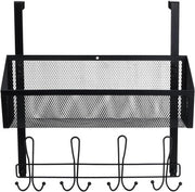 Hanger per porta con appendiabito - Hanger per porta - Hanger per porta con gancio - Hanger per abiti in porta - Hanger per abiti - Hanger per porta con gancio nero - Hanger per porta con appendiabito per camera da letto