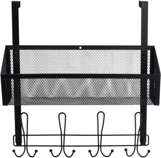 Hanger per porta con appendiabito - Hanger per porta - Hanger per porta con gancio - Hanger per abiti in porta - Hanger per abiti - Hanger per porta con gancio nero - Hanger per porta con appendiabito per camera da letto