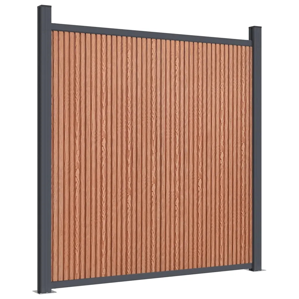 Pannello di Recinzione Marrone 699x186 cm in WPC