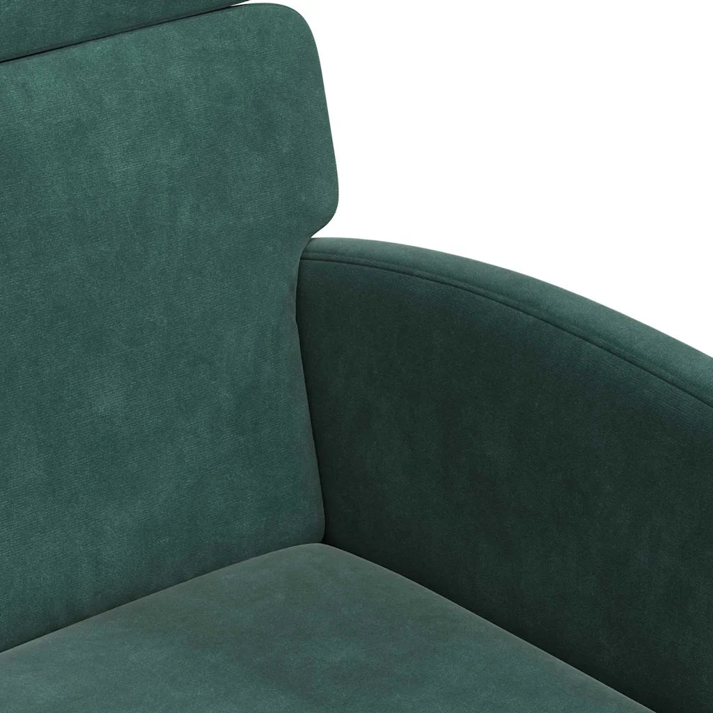 Sedie da Pranzo con Ruote 2 pcs Verde scuro 58 x 65 x 98 cm 42017877