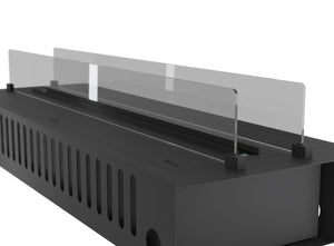 Camino a Vapore Elettrico da Incasso 120x48,5x33 cm Invapo Insert con Ricarica Automatica e LED RGB Nero