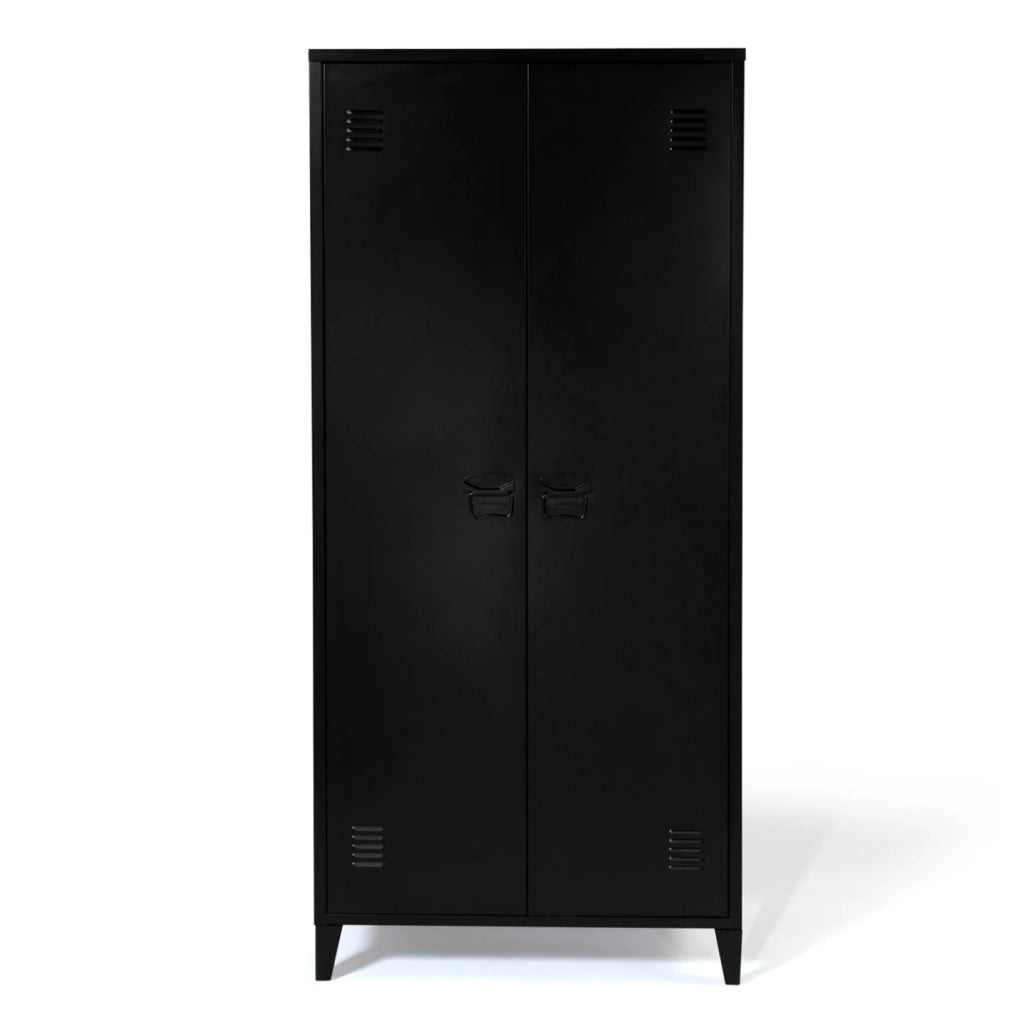 IDMarket - ESTEL Armadio a 2 ante in metallo nero