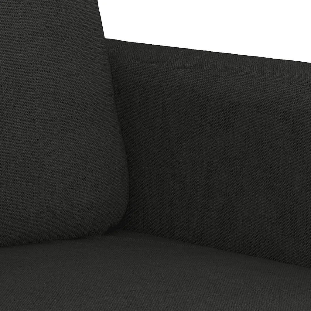 Divano a 3 Posti-Sofa 3 Posti Nero 180 cm in Tessuto 719733