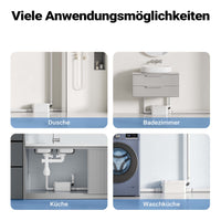 Stazione di sollevamento 3/1 250W con 3 ingressi per doccia, lavabo