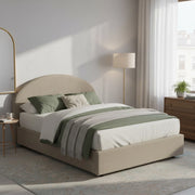 Letto Matrimoniale Fiorella, Letto Matrimoniale Sfoderabile Made in Italy, Grigio Tortora\