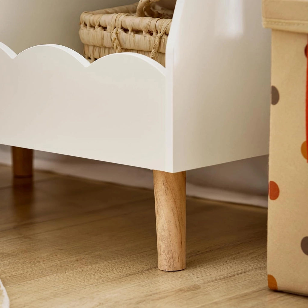 Libreria per bambini Scaffale portaoggetti con 3 scomparti Bianco 61x35x71cm KMB100-K-W