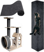 Tappeto Autoadesivo per Parete per Gatti - Grigio Scuro 40 x 100 cm