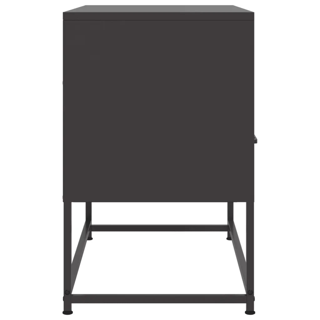 Mobile TV-Credenza per TV-Console TV Nero 68x39x60,5 cm in Acciaio 840424