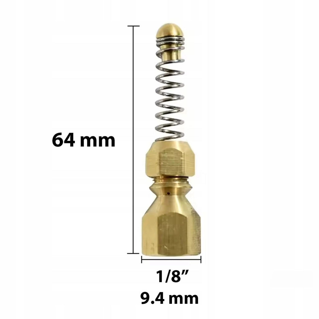 Ugello Rotante JetTwist Pro 1/8 BrassSpin – Flusso 3D per Pulizia Tubi | Filettatura 1/8" | Ottone