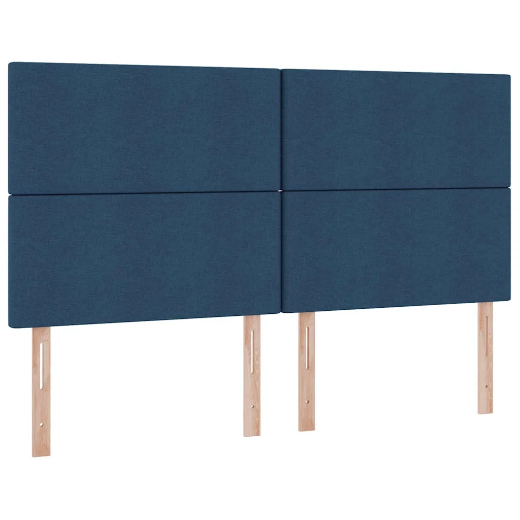Letto con contenitore LED e materasso Blu 180 x 200 cm Tessuto
