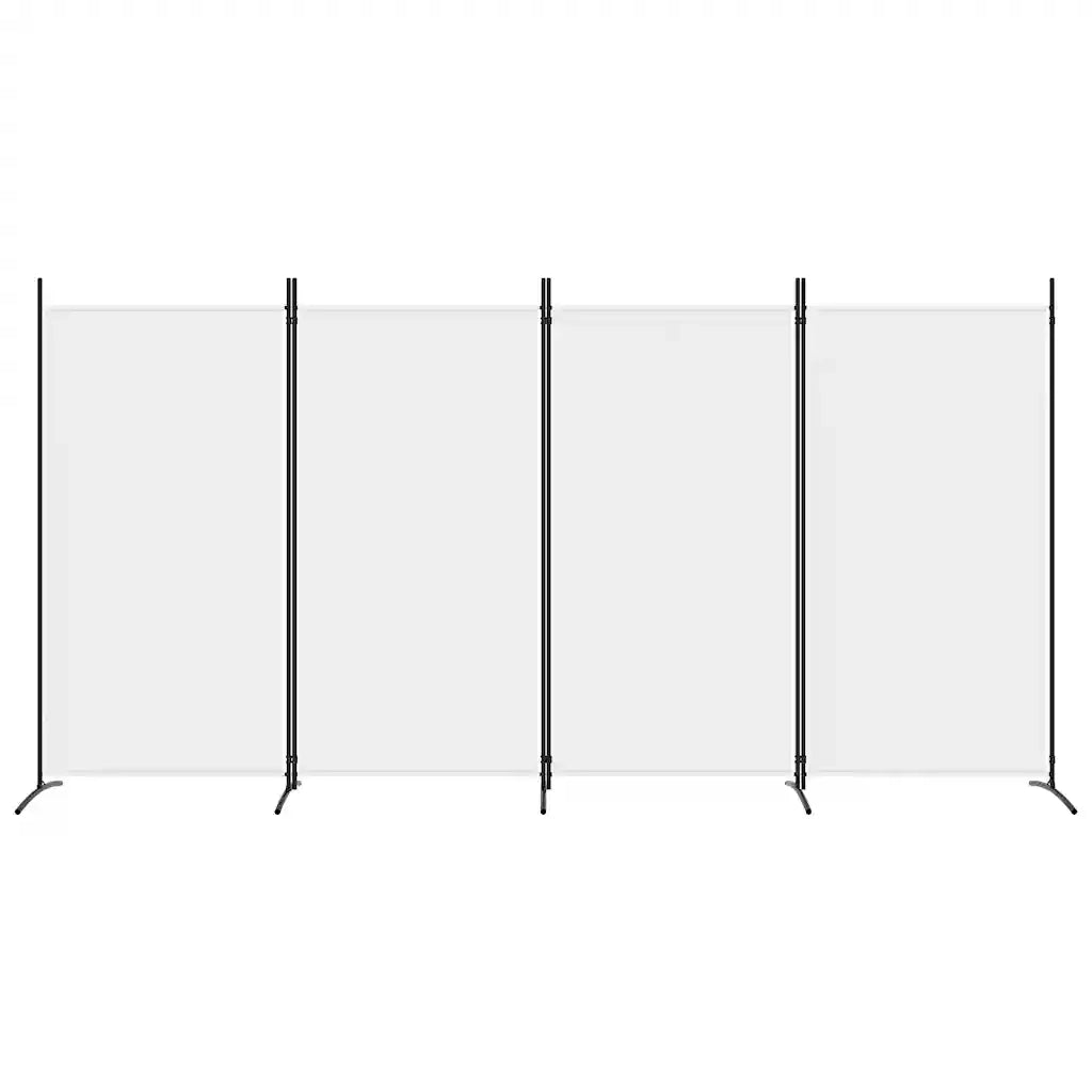 Divisorio a 4 Pannelli Bianco 346x180 cm Tessutocod mxl 72998