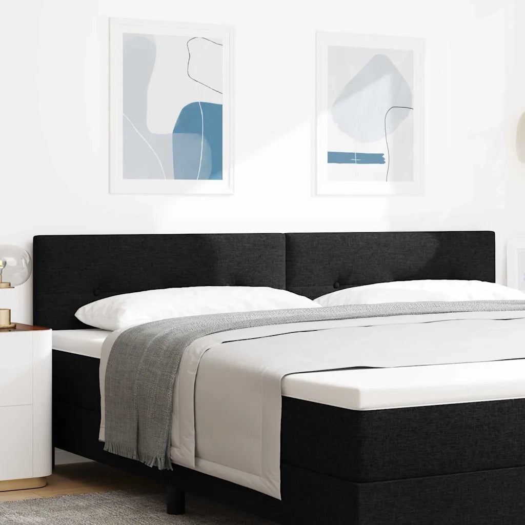 Testiera LED con strisce LED con testiera Nero 200 cm Tessuto 3338163