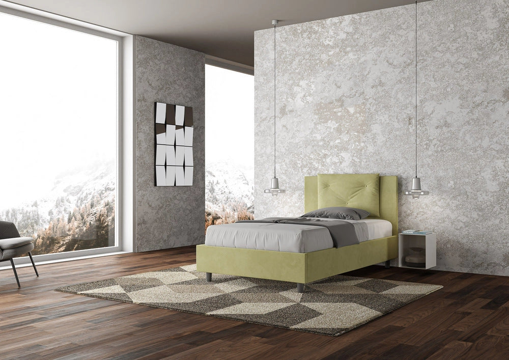 Letto 1 Piazza e Mezzo 120x210 cm con Rete Appia Tè Verde