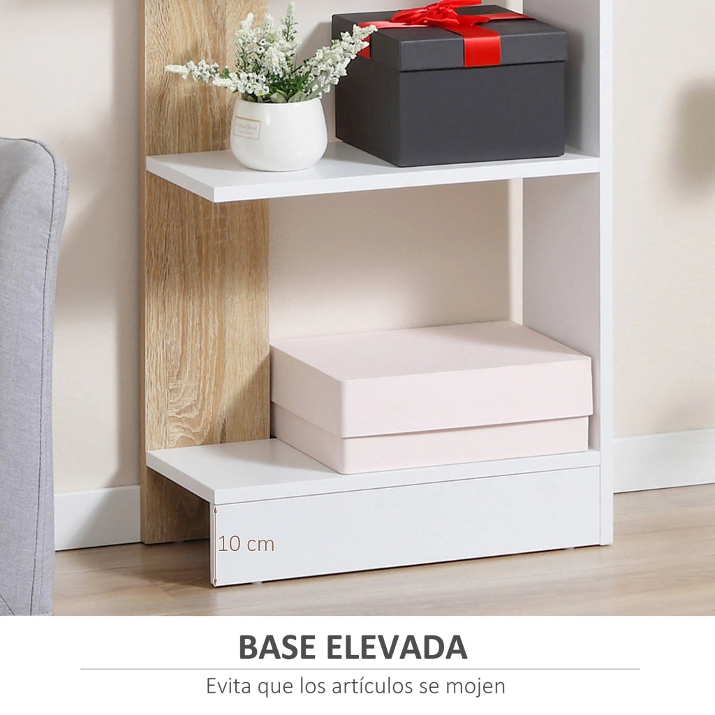 Libreria con Ripiani ¨C zephmum ¨C Bianco Rovere 45x21x170 cm