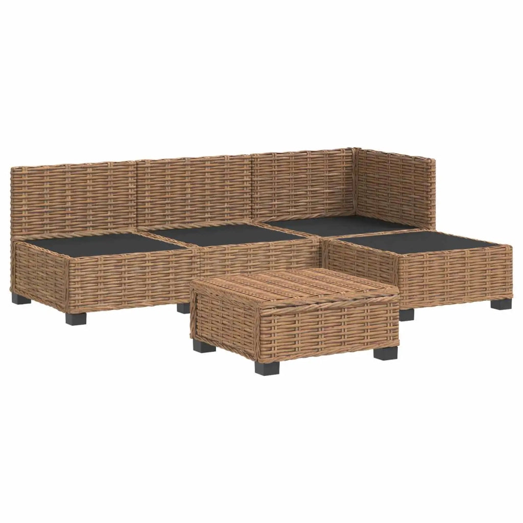 5 pz Set Lounge in Rattan con Cuscini GENDT Rattan naturale 3429846