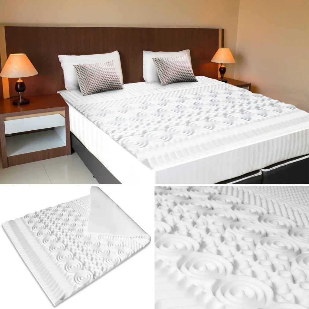 IDMarket - Sovramaterasso 140x190 cm in memory foam 10 zone ELIAS