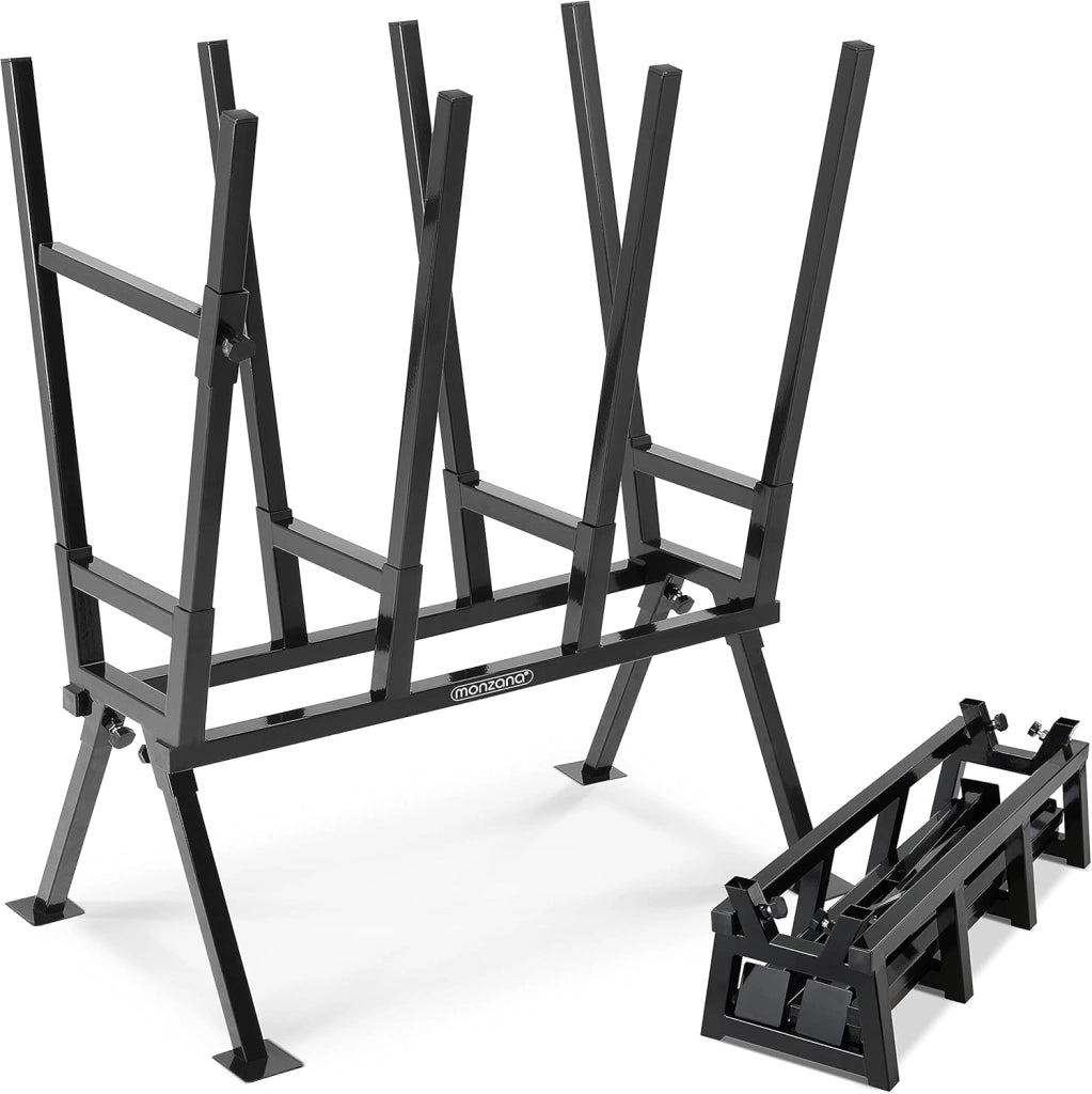 Cavaletto per Tagliare Legna 77x50x105cm 400 kg capacità di carico con Staffa di bloccaggio Tagliare Legna Tagliare Tronchi