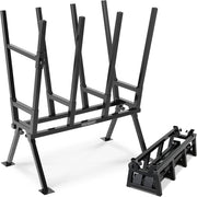 Cavaletto per Tagliare Legna 77x50x105cm 400 kg capacità di carico con Staffa di bloccaggio Tagliare Legna Tagliare Tronchi