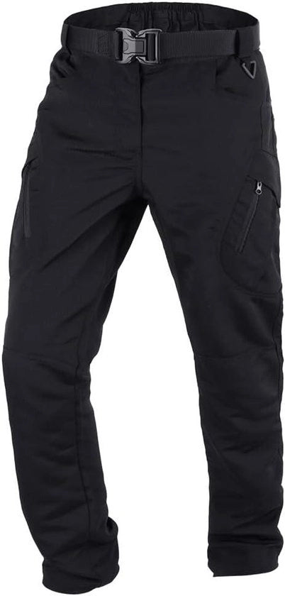 Werkbroek per uomo in nero con 9 tasche e chiusura a zip - Cargobroek per uomo in misura XXL