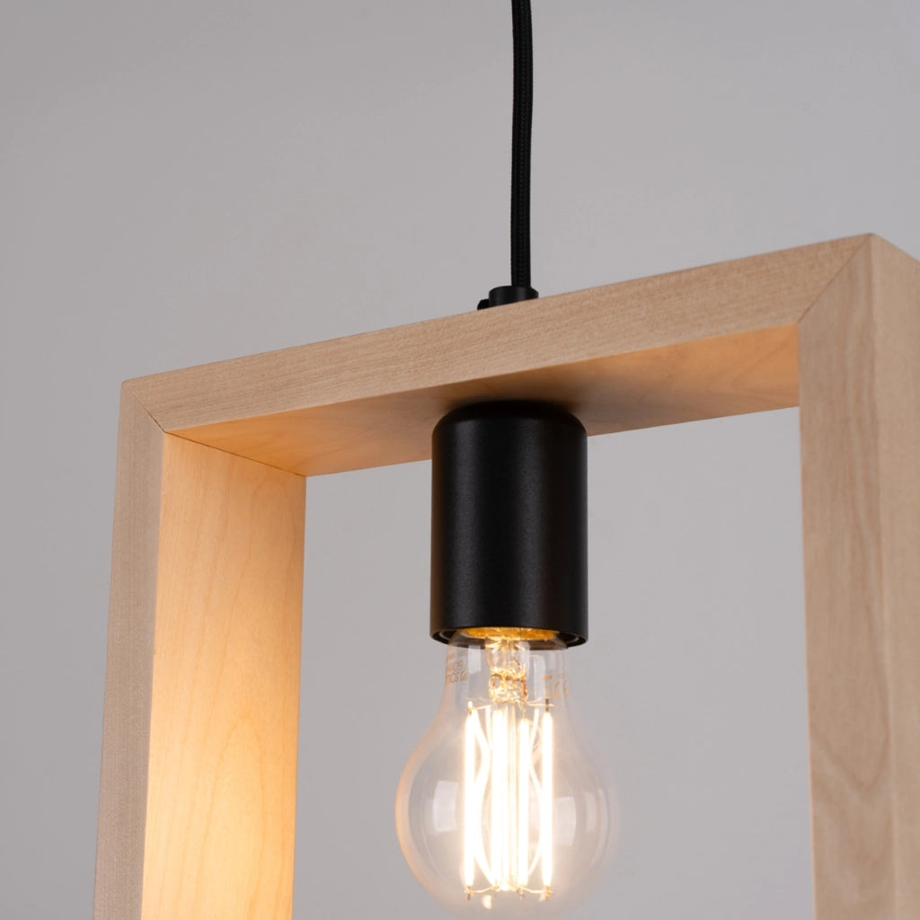 Lampada sospensione CELARO legno nero E27 Pure Lume
