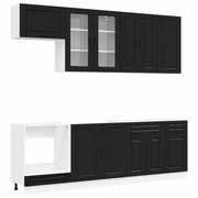 Unità Cucina PORTO 8 pcs Nero Legno ingegnerizzato 3438174