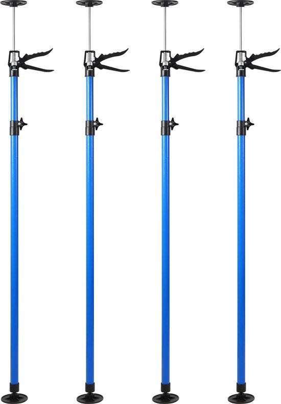 Set di 4 supporti per soffitto - Altezza regolabile 115-290 cm - Supporto di montaggio - telescopico - fino a 30kg - Blu