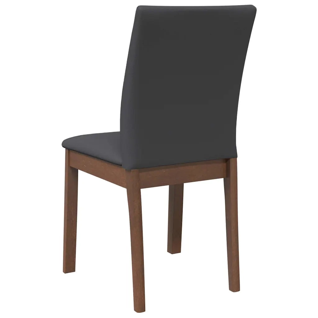 Sedie da Pranzo con Cuscini 2pz Marrone Legno Massello di Hevea
