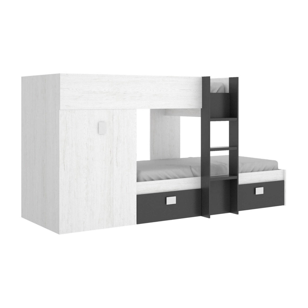 Araba, Composizione Camera da Letto 2 Cassetti, 271x111x150h cm Bianco