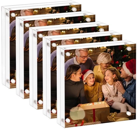 Supporto fotografico 6x6 - Acrilico - Doppia faccia - Libero - Leggero - Infrangibile - Disegno trasparente