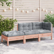 Divano da Giardino con Cuscini e Poggiapiedi 3 Posti-Sofa da Giardino-Divano da esterno 444089