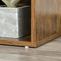 Libreria panca 2 in 1 con cuscini per seduta, scaffale a cubo, 6 scomparti aperti, 102 x 30 x 61 cm, Marrone