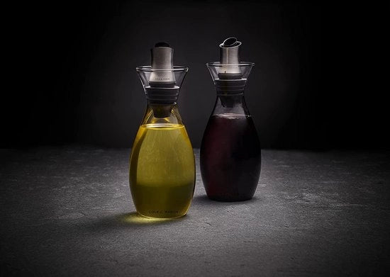 Dispensatore per Olio e Aceto – Set di Vasi di Qualità per Olio e Aceto – Accessori Cucina - Set per Aceto e Olio